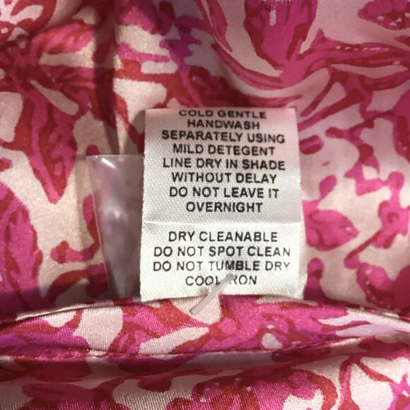 Natalie Martin 100% Silk Short Fiore Swing Dress Gloriosa Hot Pink Floral XL NWT - Picture 8 of 8